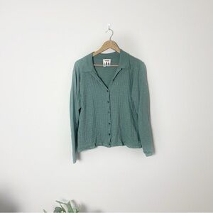 [Talbots] Women's Sage Green 100% Pure Wool Button Down Cardigan Sweater